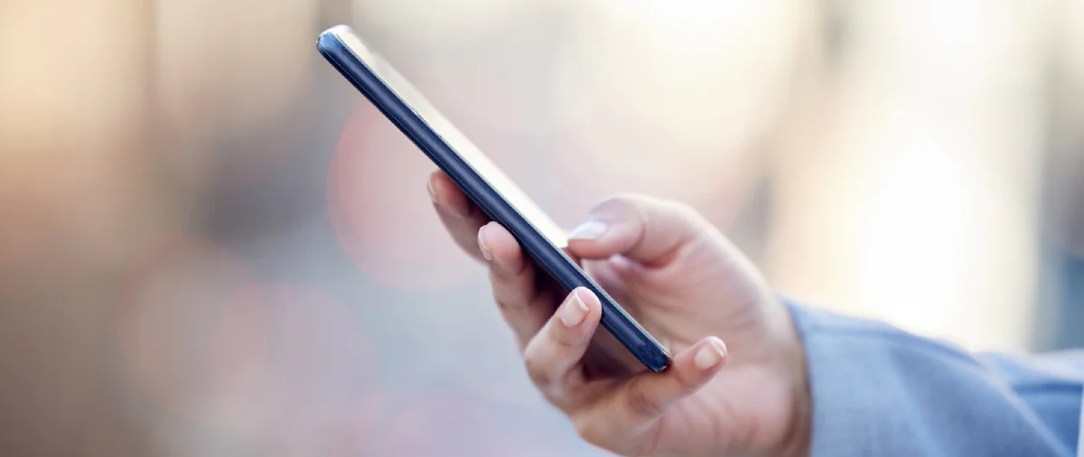hand holding phone