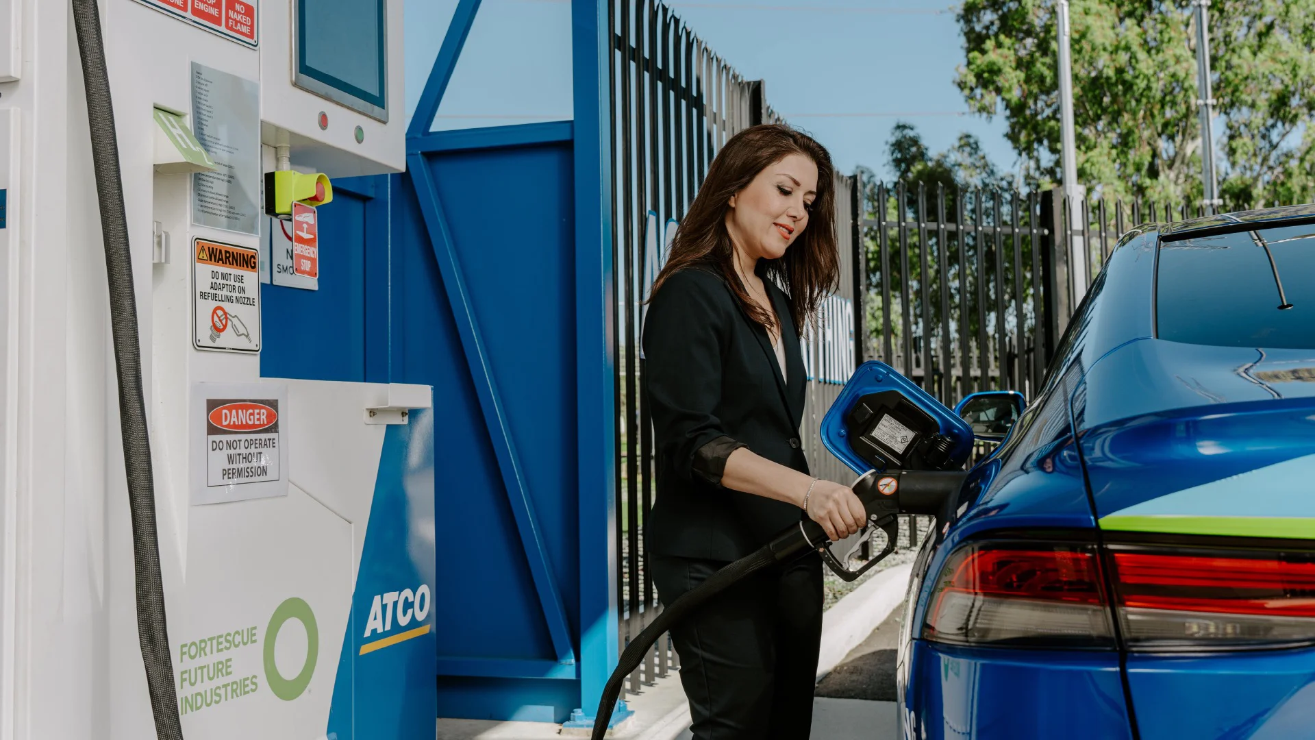 Person filling up