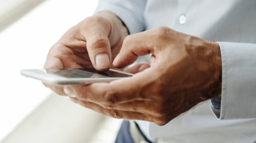 person using phone
