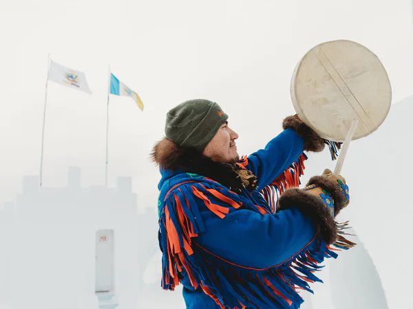 Indigenous drummer