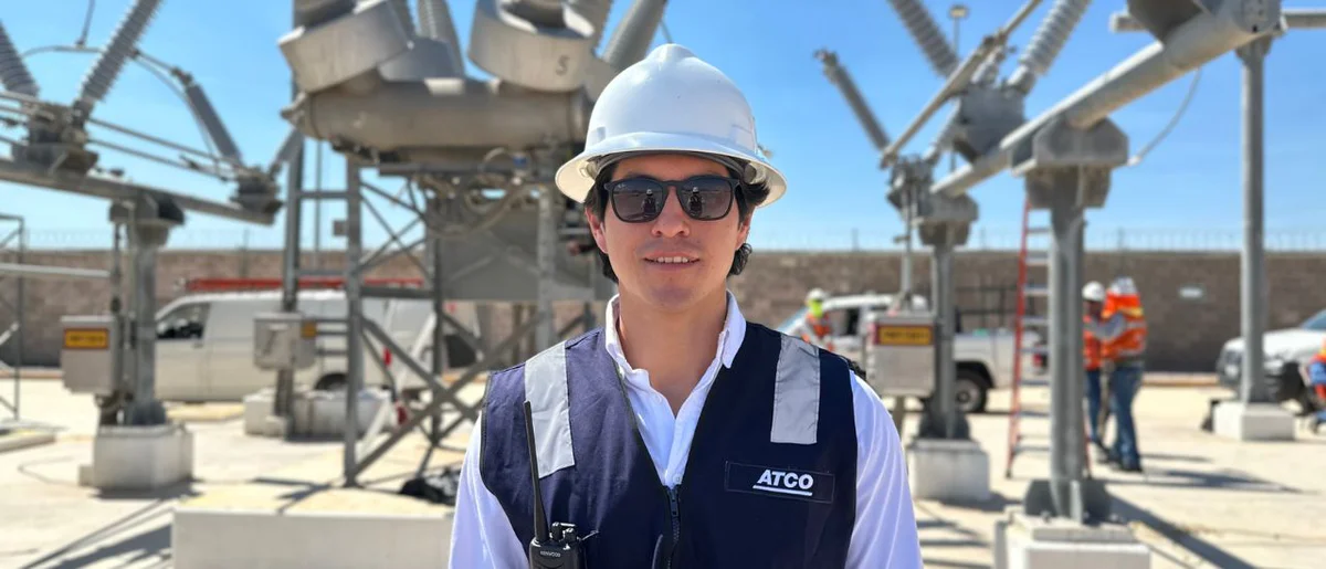 ATCO employees with hard hats on