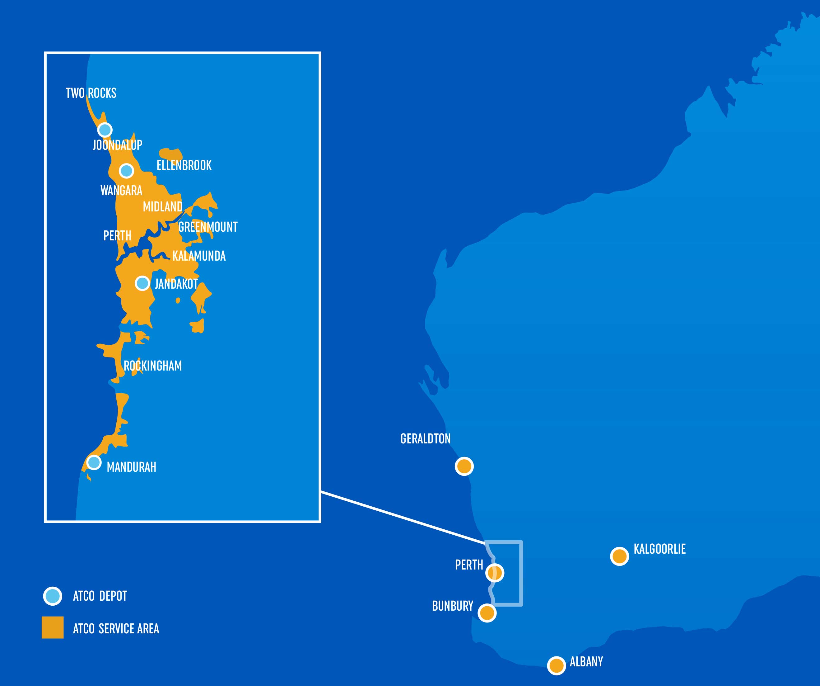 WA Gas Distribution Map