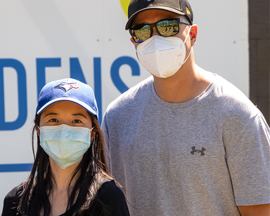 Winner: Jacqueline Lam and husband, with representatives from Spruce Meadows and ATCO