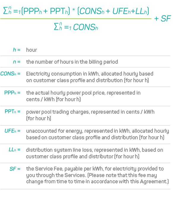 ATCOenergy formula for electricity