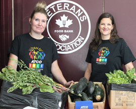 Donating our produce to the Veterans Association Food Bank