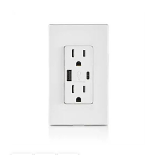Leviton Receptacle with Type A and C USB Charging Ports